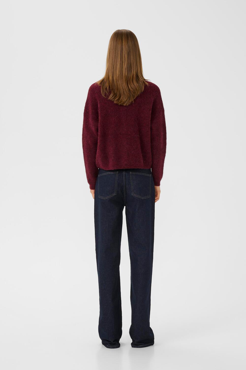 AlphaGZ kort cardigan - Blood Red Melange